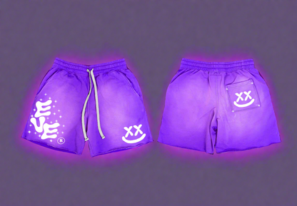 EVE sun wash shorts/puff print- rhinestones