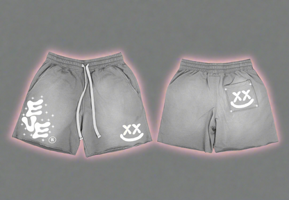 EVE sun wash shorts/puff print- rhinestones